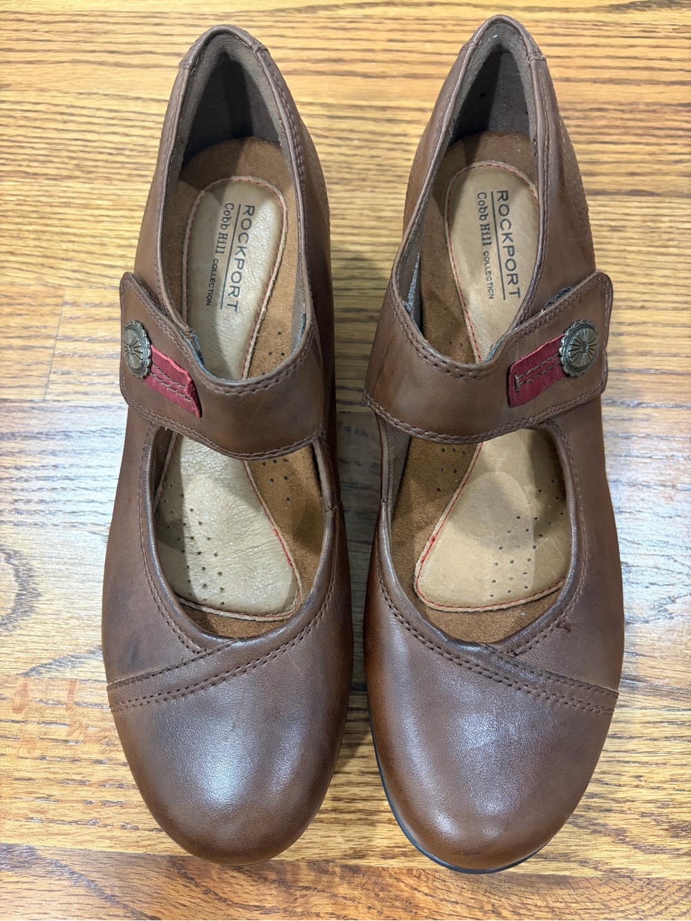 NWOB Rockport Cobb Hill Mary Janes Brown Leather (9) - Picture 5 of 7